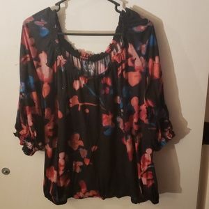 Watercolor floral tunic